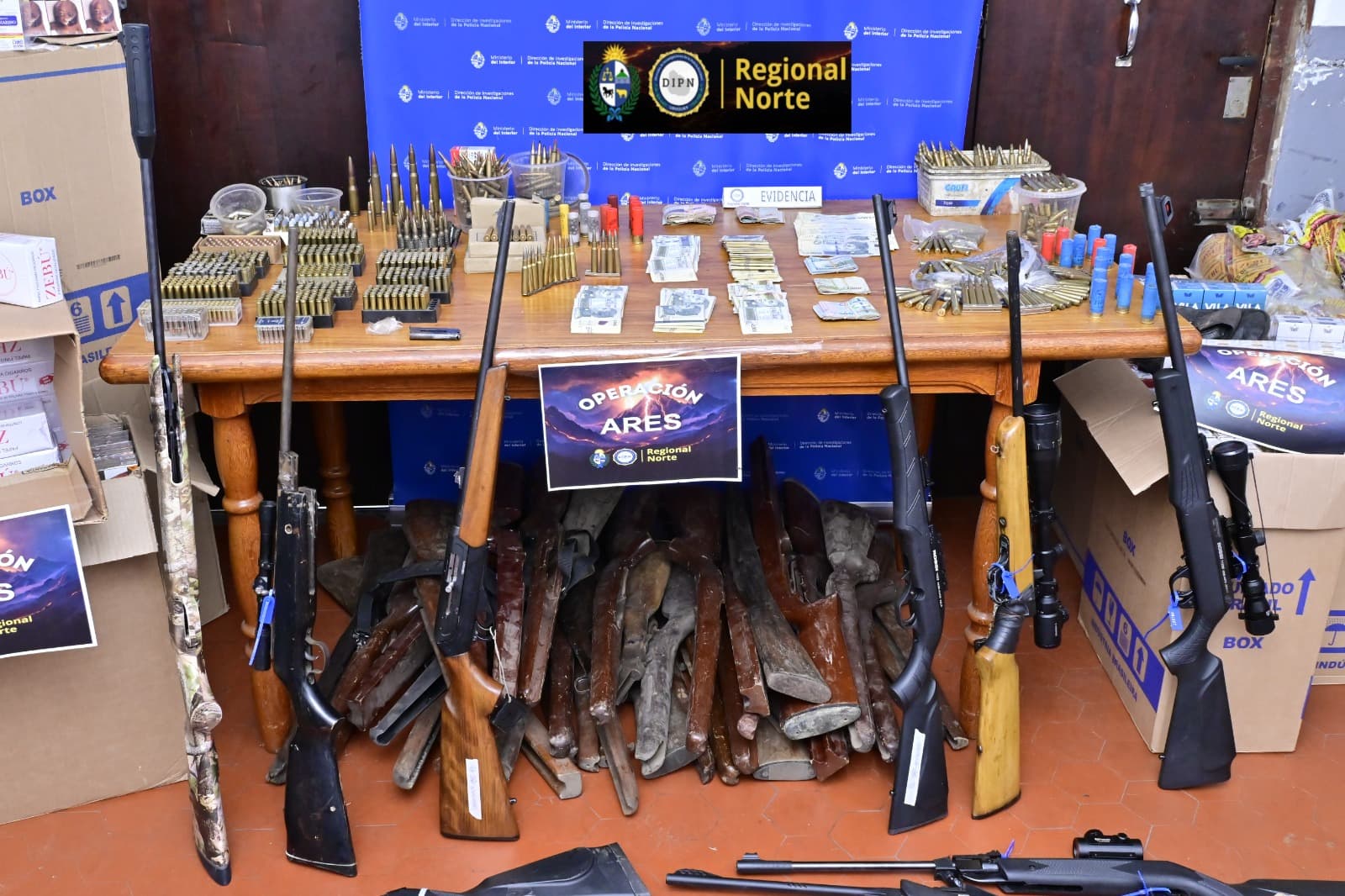 Armas incautadas y 30 personas formalizadas tras operativo en varios departamentos en el norte del país